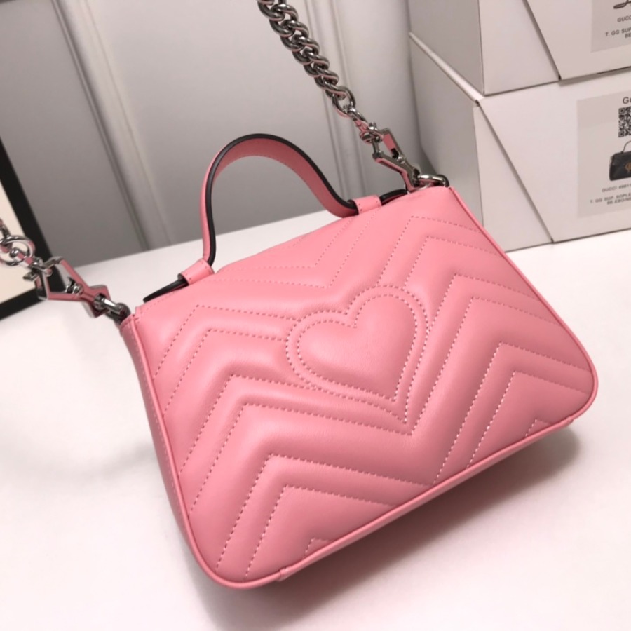 583571 GG Marmont mini top handle bag, GUCCI Women's Top Handles & Boston Bags