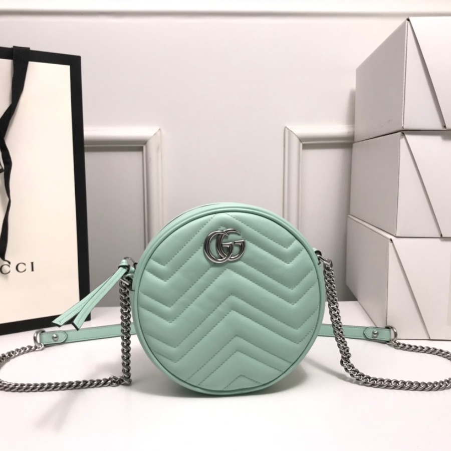 550154 GG Marmont mini round shoulder bag