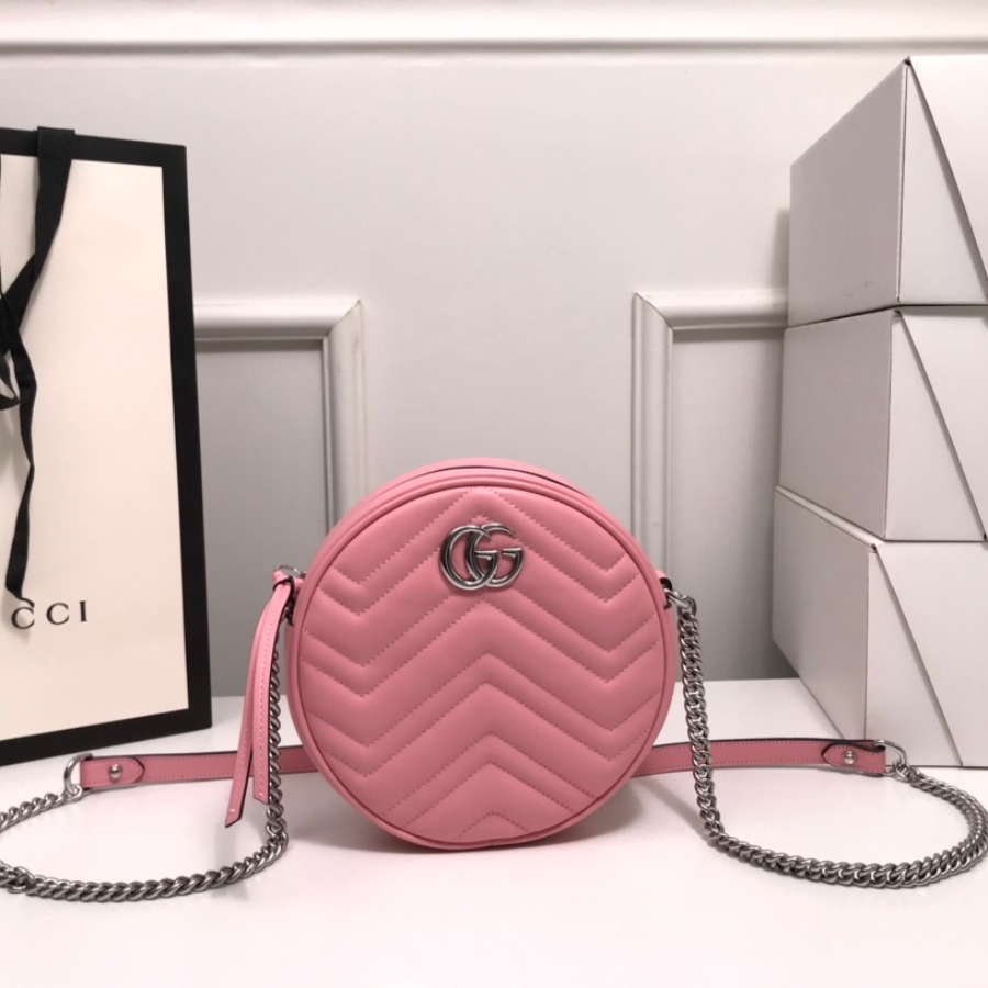 550154 GG Marmont mini round shoulder bag
