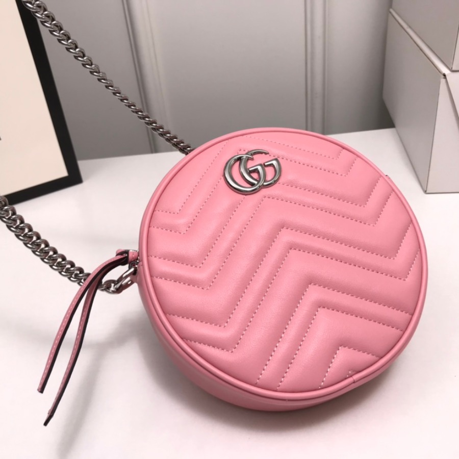 550154 GG Marmont mini round shoulder bag
