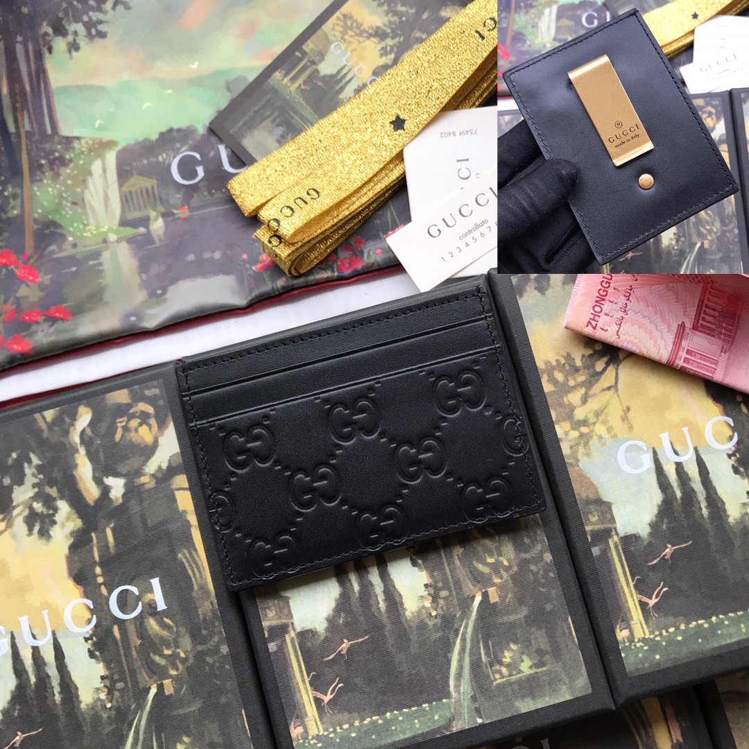 436022 GG Marmont leather money clip, GUCCI Money Clips for Men