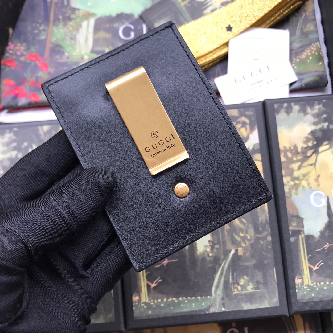 436022 GG Marmont leather money clip, GUCCI Money Clips for Men
