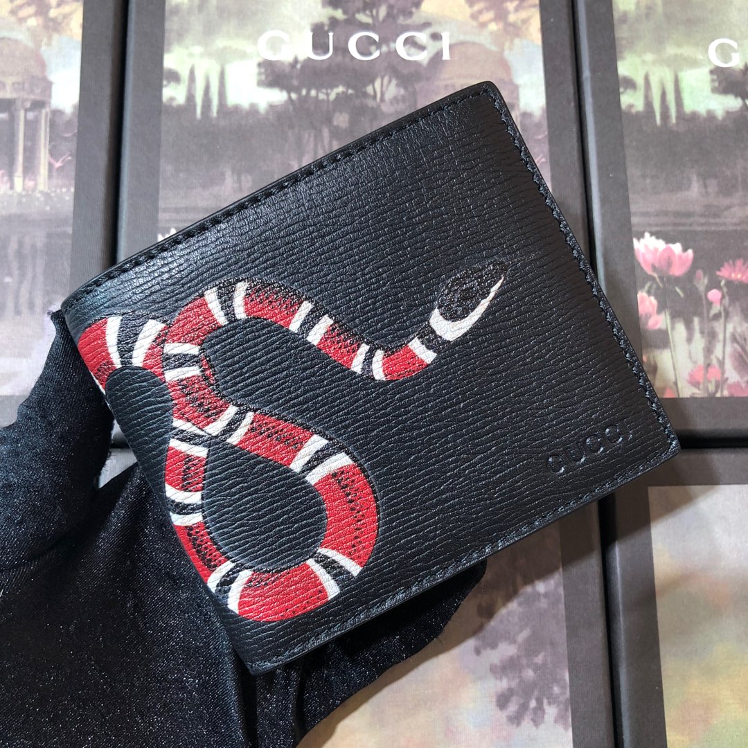 451268 Kingsnake print GG Supreme wallet