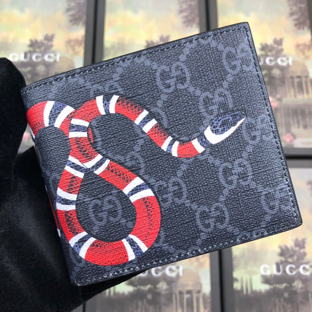 451268 Kingsnake print GG Supreme wallet
