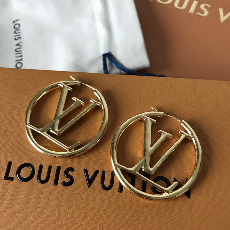 Louis Vuitton LV Earrings, diameter 3.6cm
