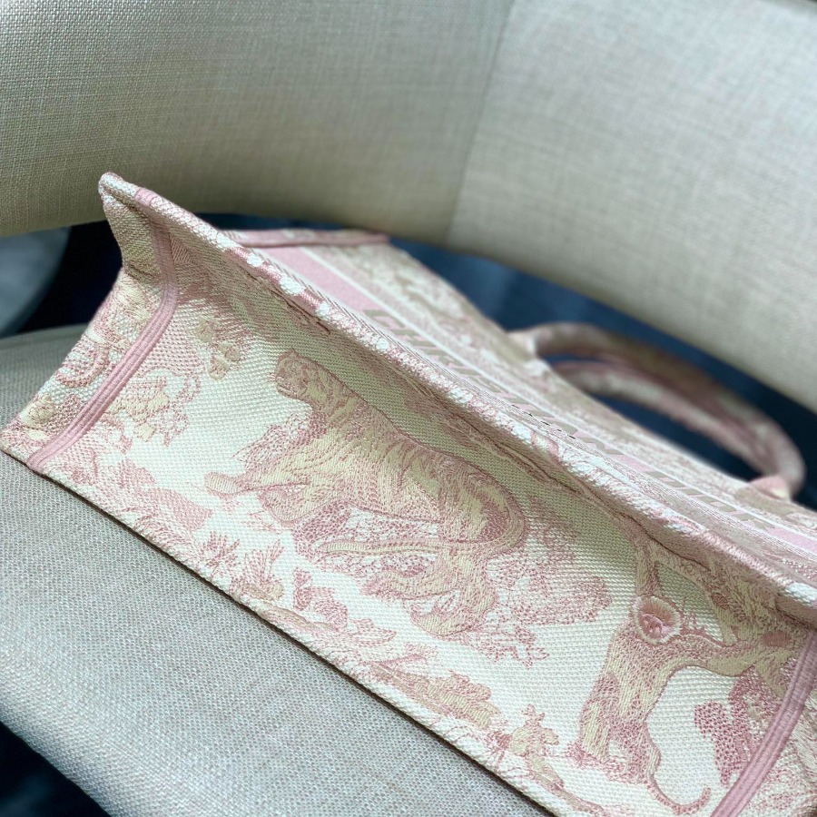SMALL DIOR BOOK TOTE WITH DIOR OBLIQUE EMBROIDERY
