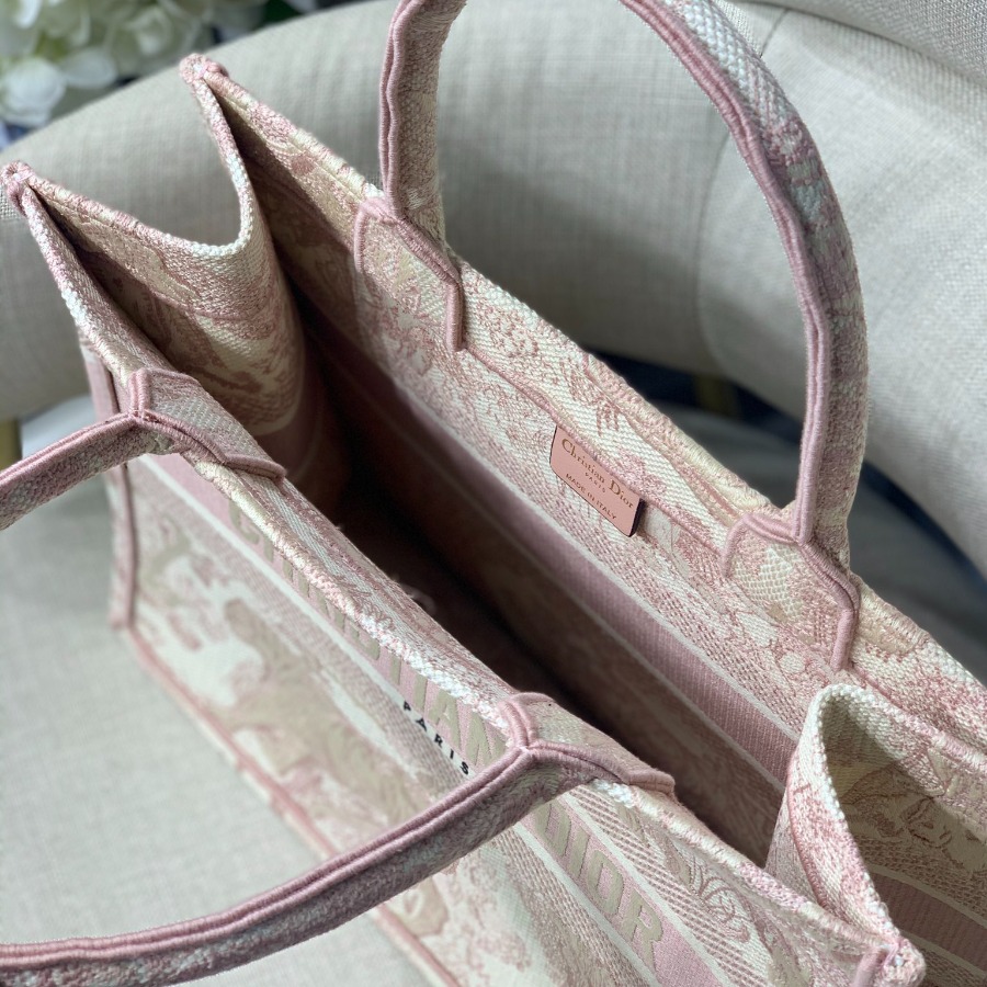 SMALL DIOR BOOK TOTE WITH DIOR OBLIQUE EMBROIDERY
