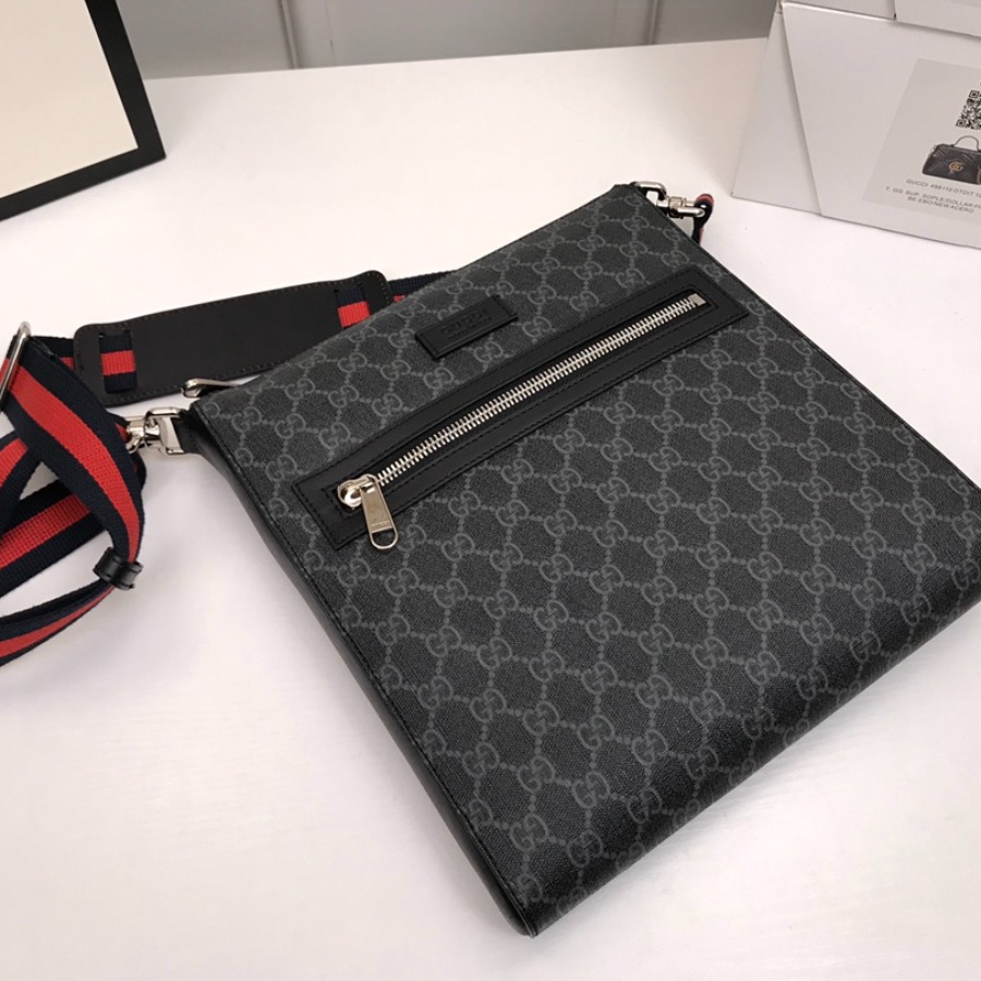 474137 GG Black messenger, GUCCI Messengers Bags for Men