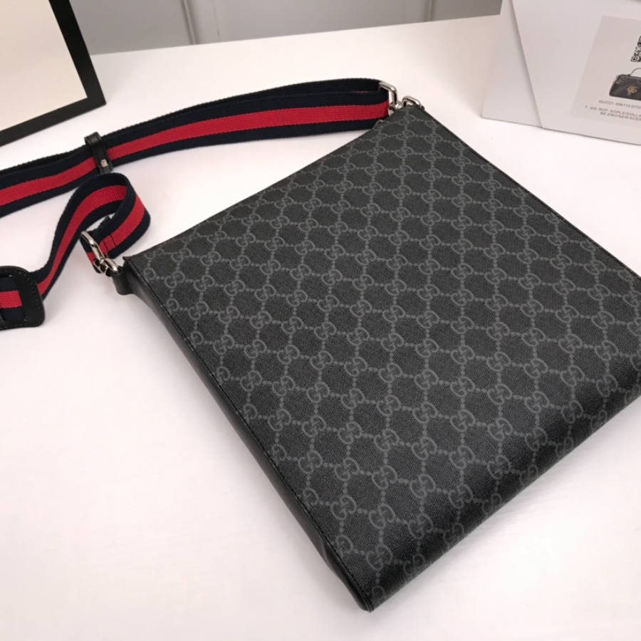 474137 GG Black messenger, GUCCI Messengers Bags for Men