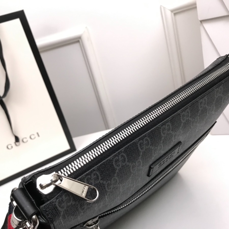 474137 GG Black messenger, GUCCI Messengers Bags for Men