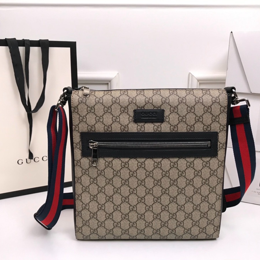 474137 GG Black messenger, GUCCI Messengers Bags for Men