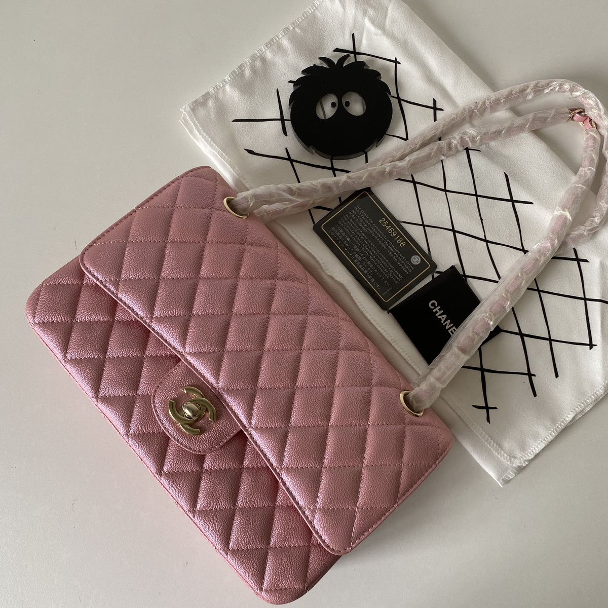 A1112, Chanel Classic Handbag & Cross Body Bag, Iridescent Grained Calfskin