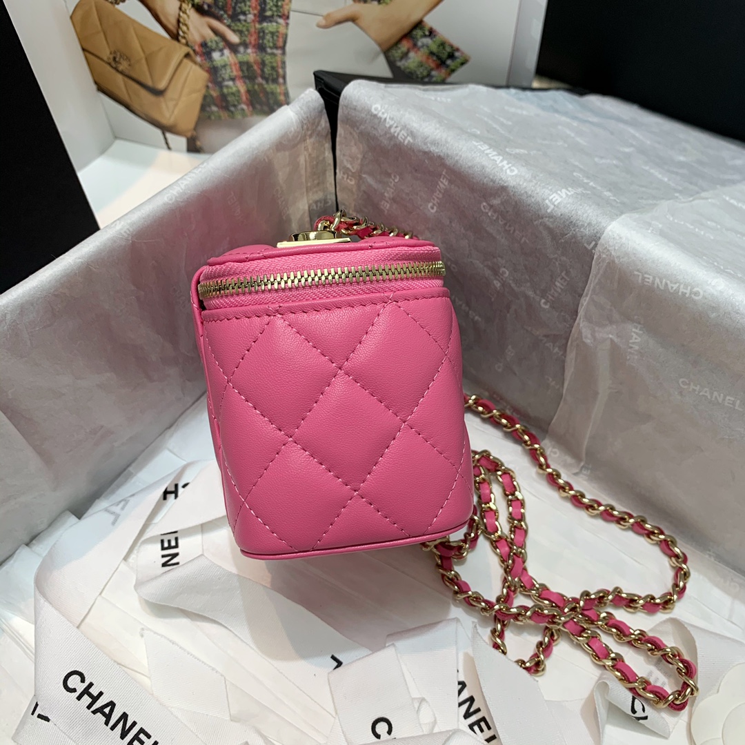 AP1473 mini vanity with chain, Lambskin & Gold-Tone Metal, CHANEL BAGS