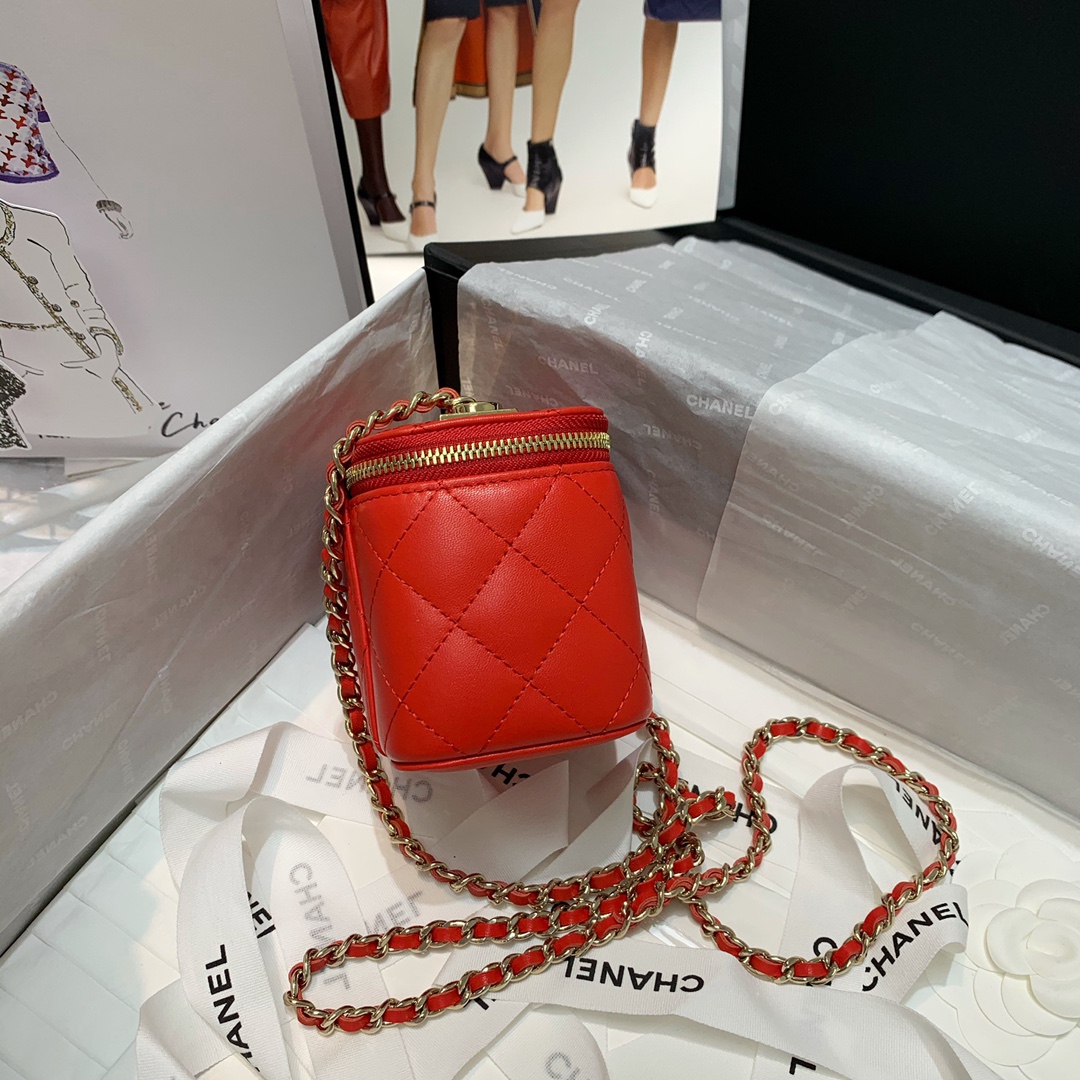 AP1473 mini vanity with chain, Lambskin & Gold-Tone Metal, CHANEL BAGS