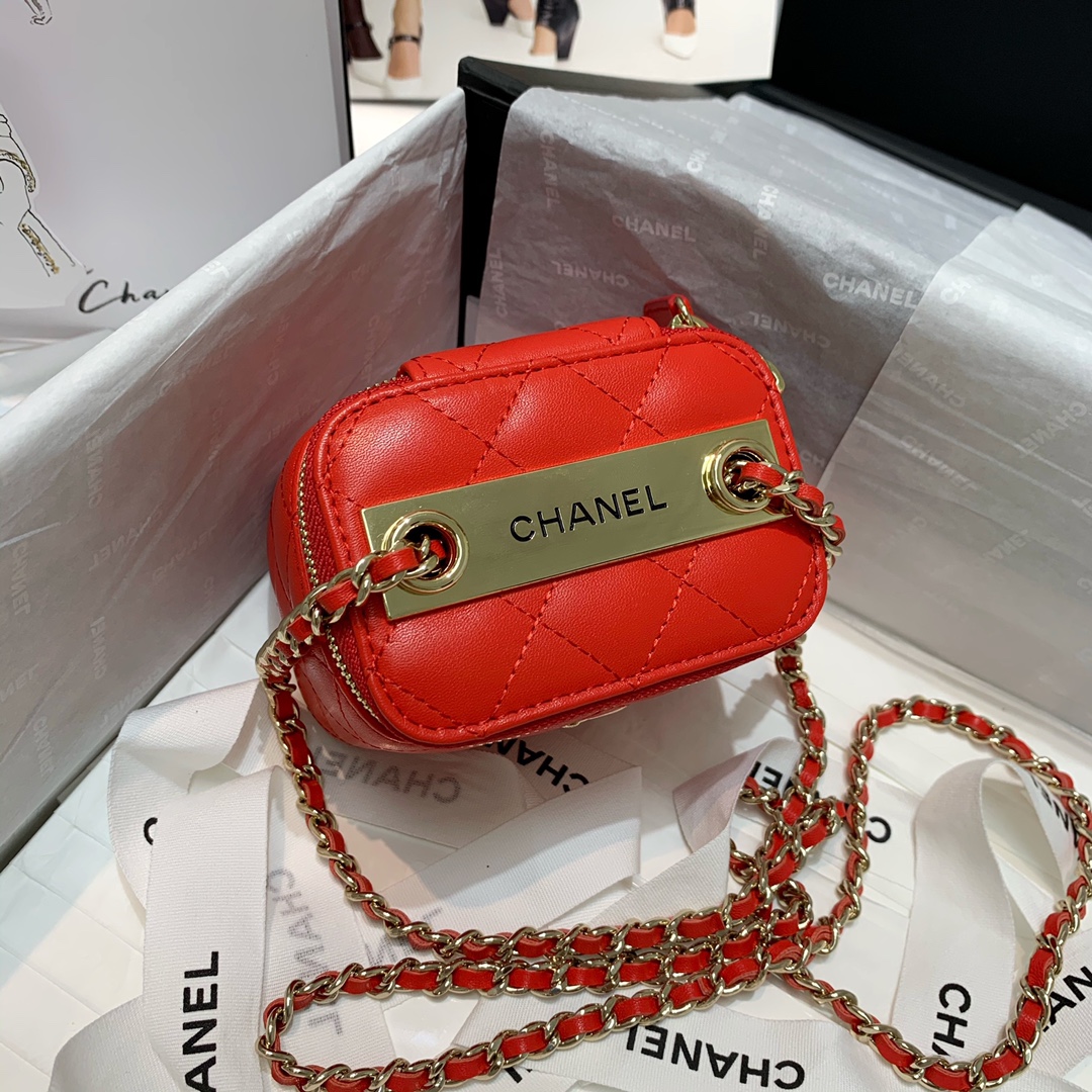 AP1473 mini vanity with chain, Lambskin & Gold-Tone Metal, CHANEL BAGS