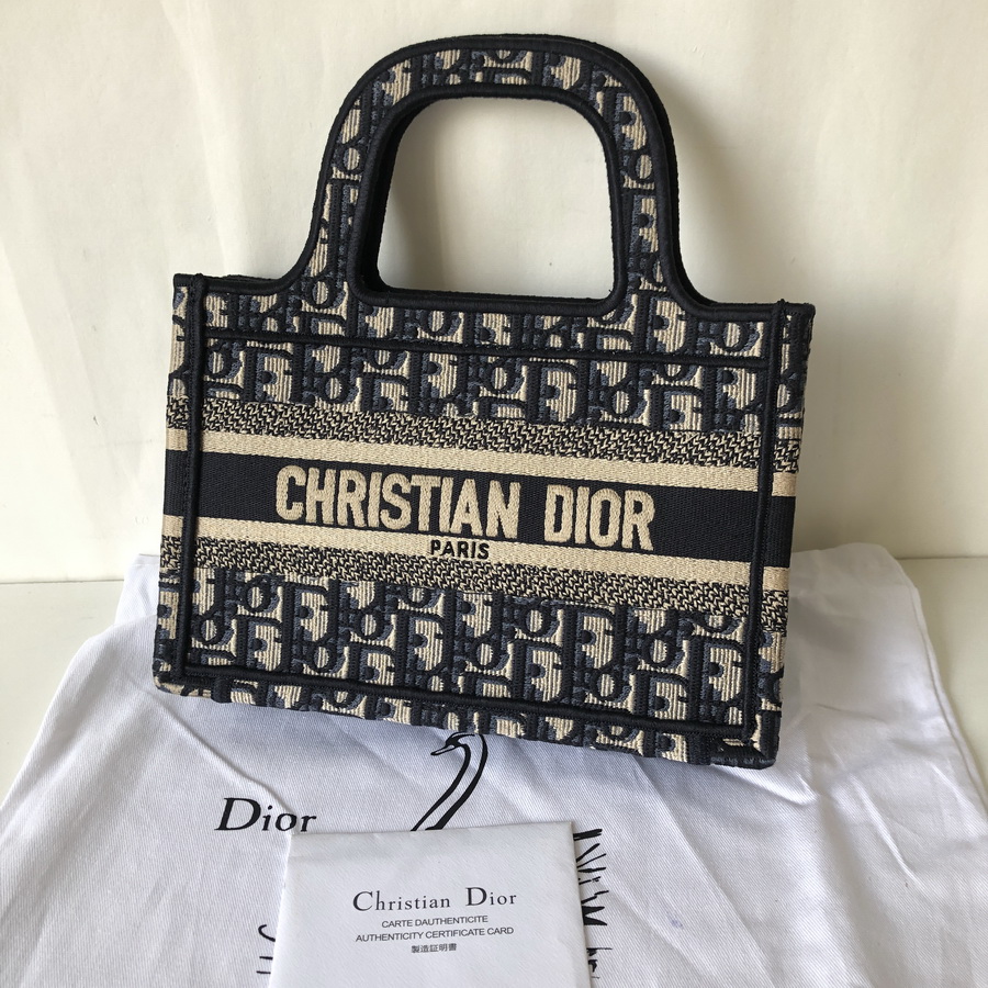 DIOR OBLIQUE EMBROIDERED MINI DIOR BOOK TOTE
