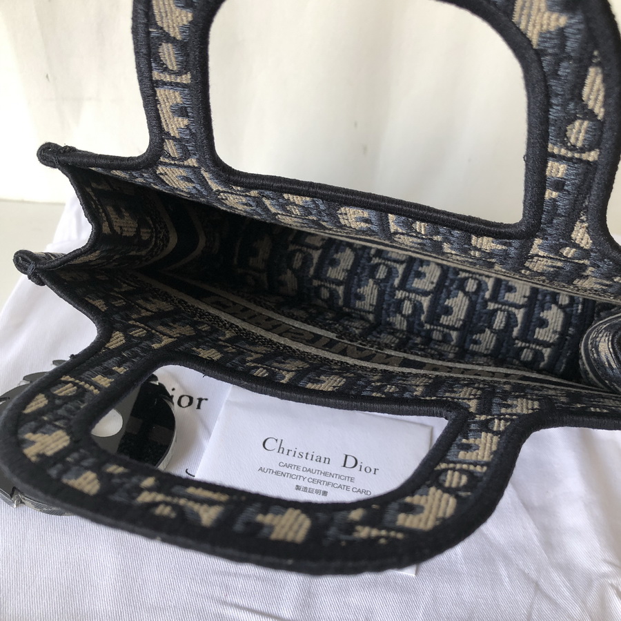 DIOR OBLIQUE EMBROIDERED MINI DIOR BOOK TOTE