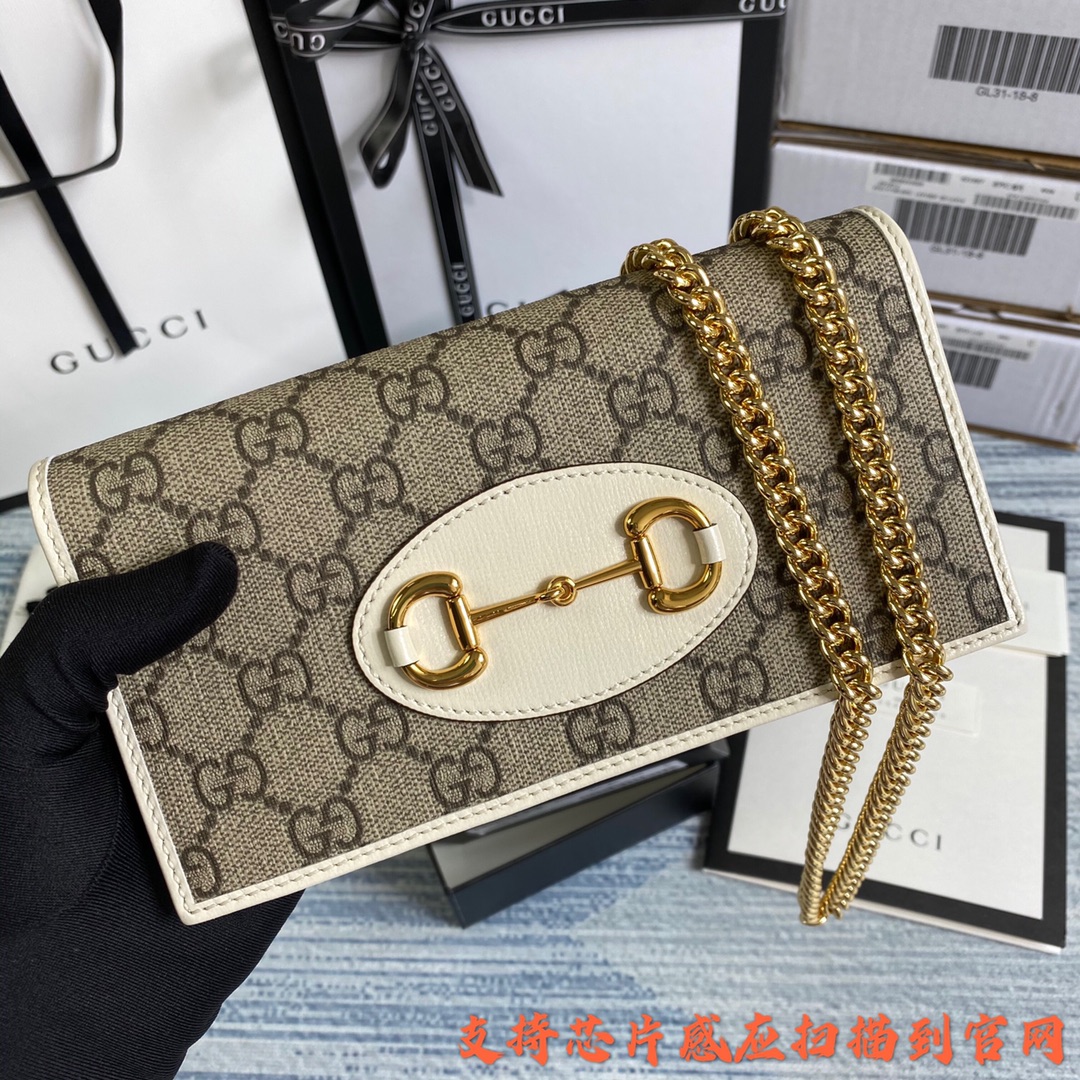 621892 Gucci Horsebit 1955 wallet with chain