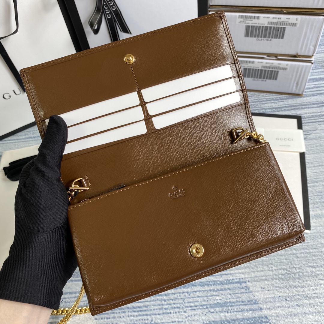 621892 Gucci Horsebit 1955 wallet with chain
