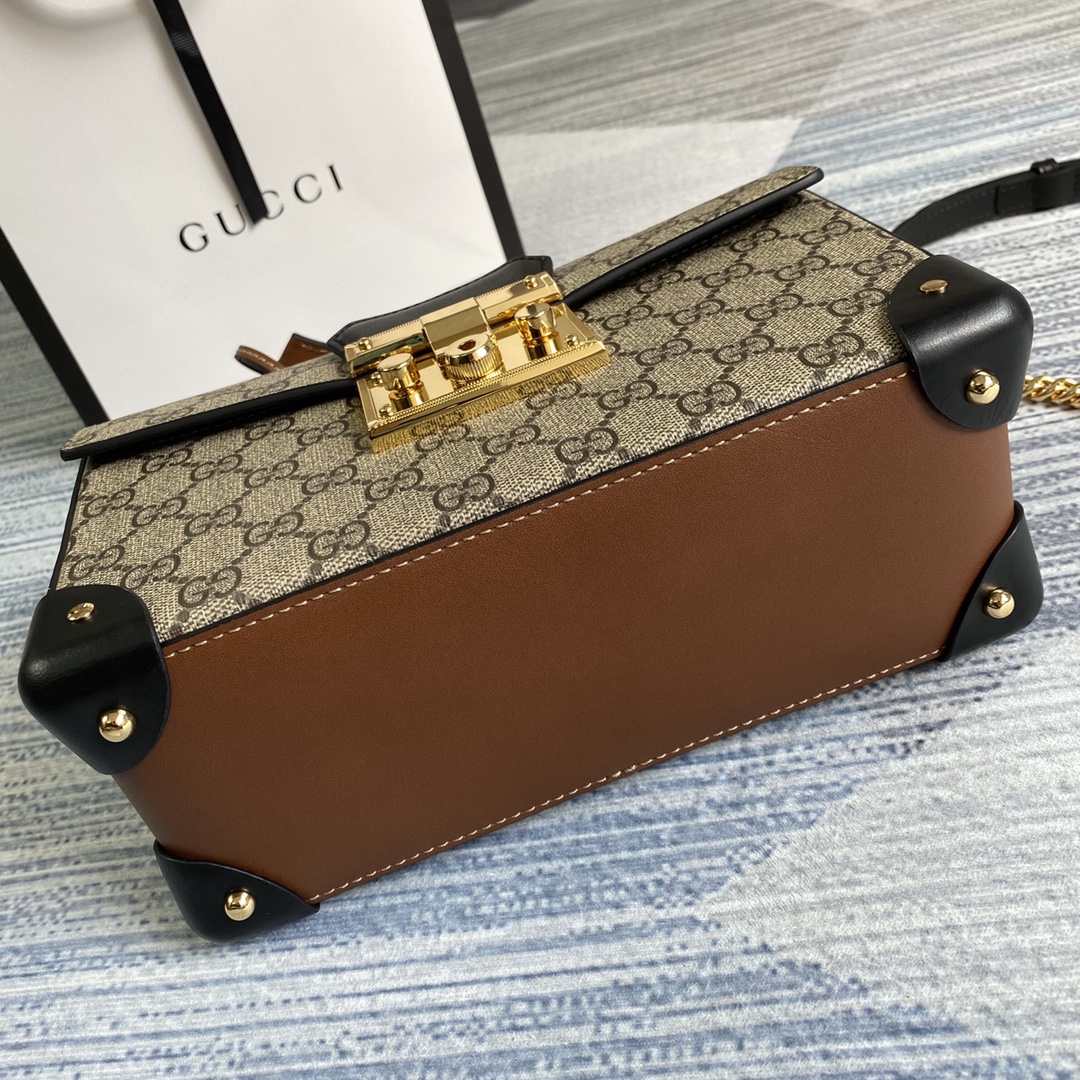 603221 Padlock GG small bamboo shoulder bag, GUCCI Top Handle Bags for Women