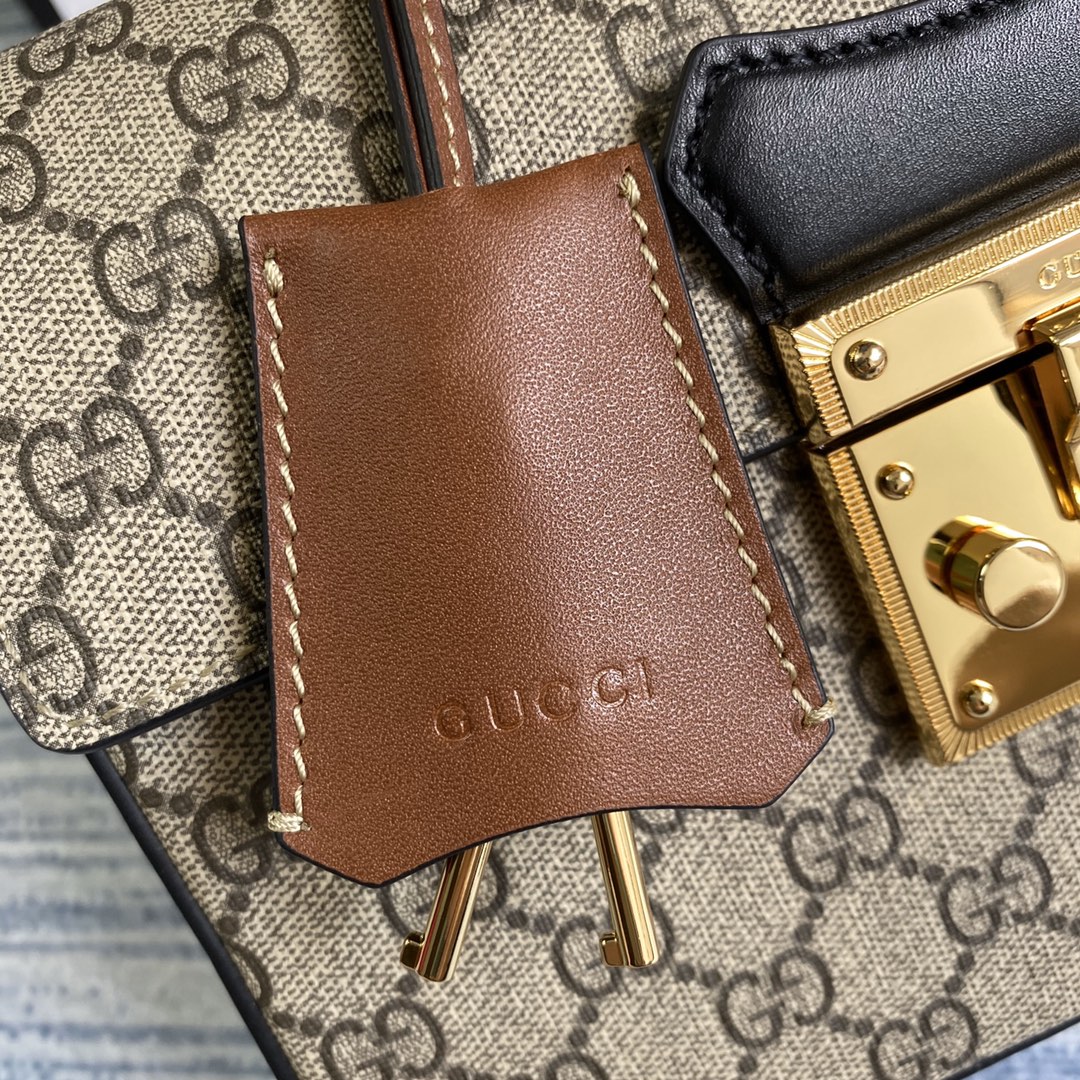 603221 Padlock GG small bamboo shoulder bag, GUCCI Top Handle Bags for Women