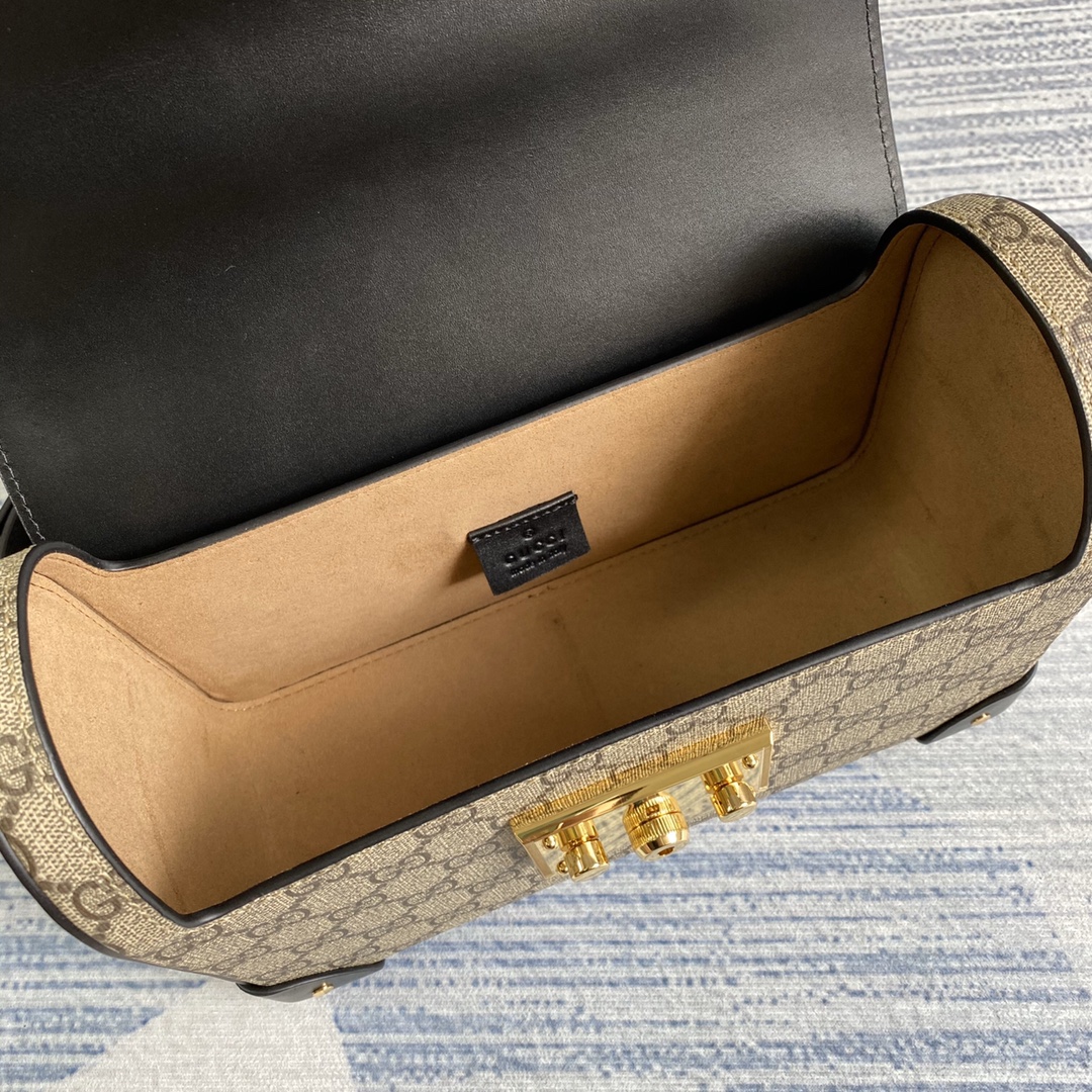 603221 Padlock GG small bamboo shoulder bag, GUCCI Top Handle Bags for Women