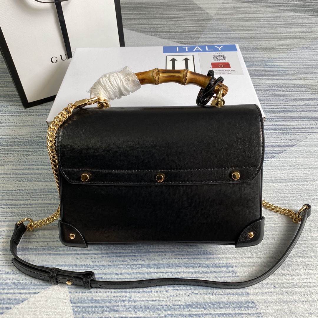 603221 Padlock GG small bamboo shoulder bag, GUCCI Top Handle Bags for Women