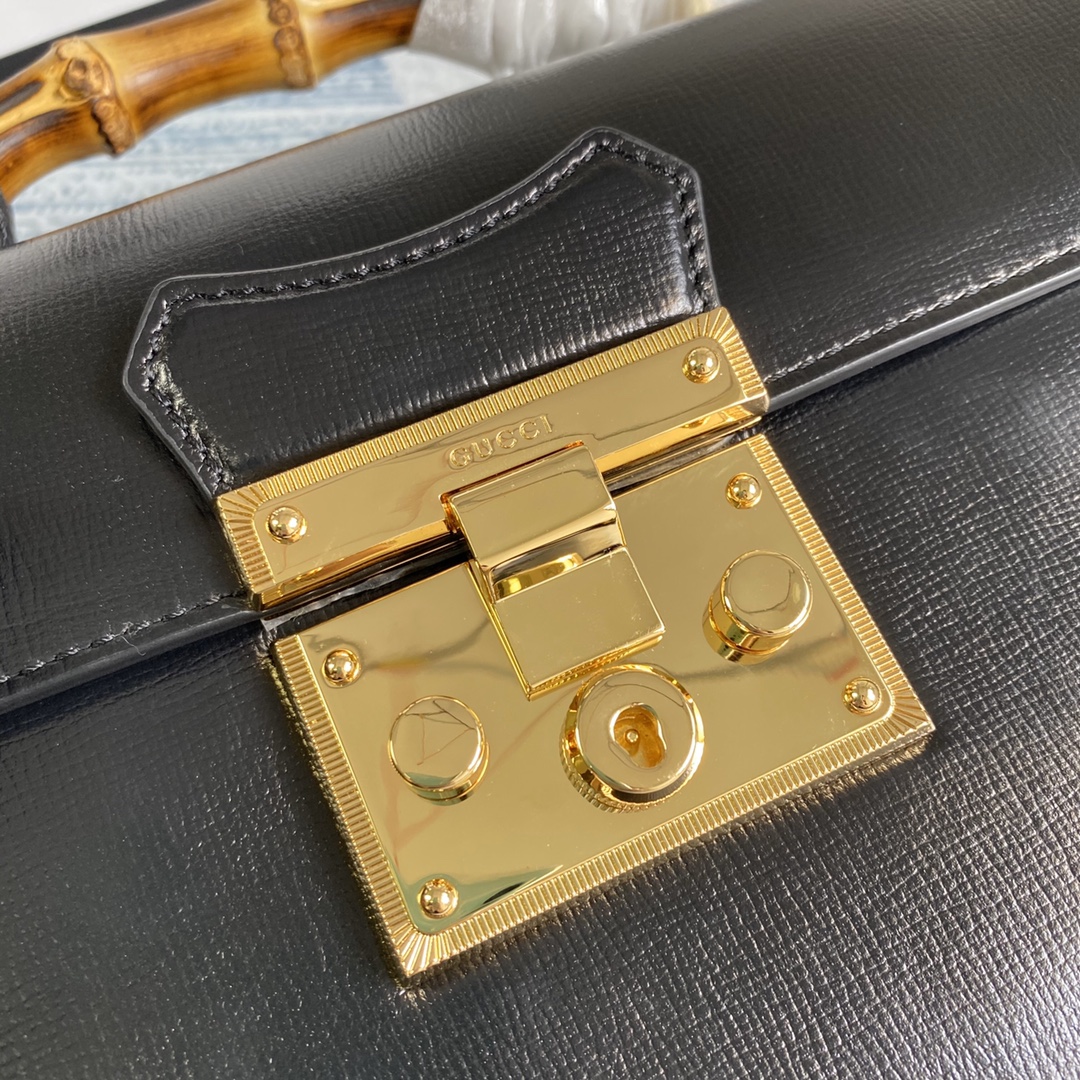 603221 Padlock GG small bamboo shoulder bag, GUCCI Top Handle Bags for Women