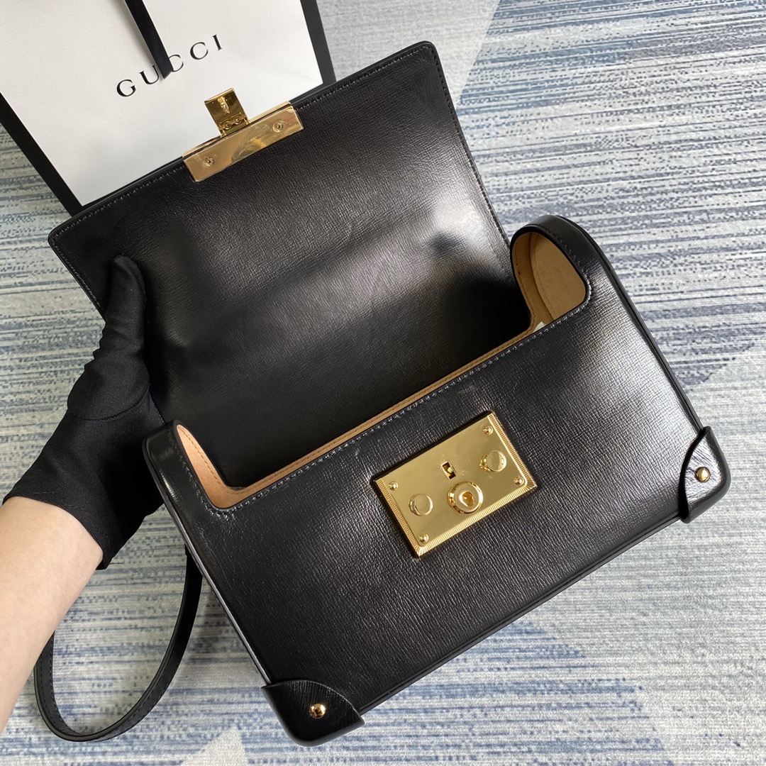 603221 Padlock GG small bamboo shoulder bag, GUCCI Top Handle Bags for Women