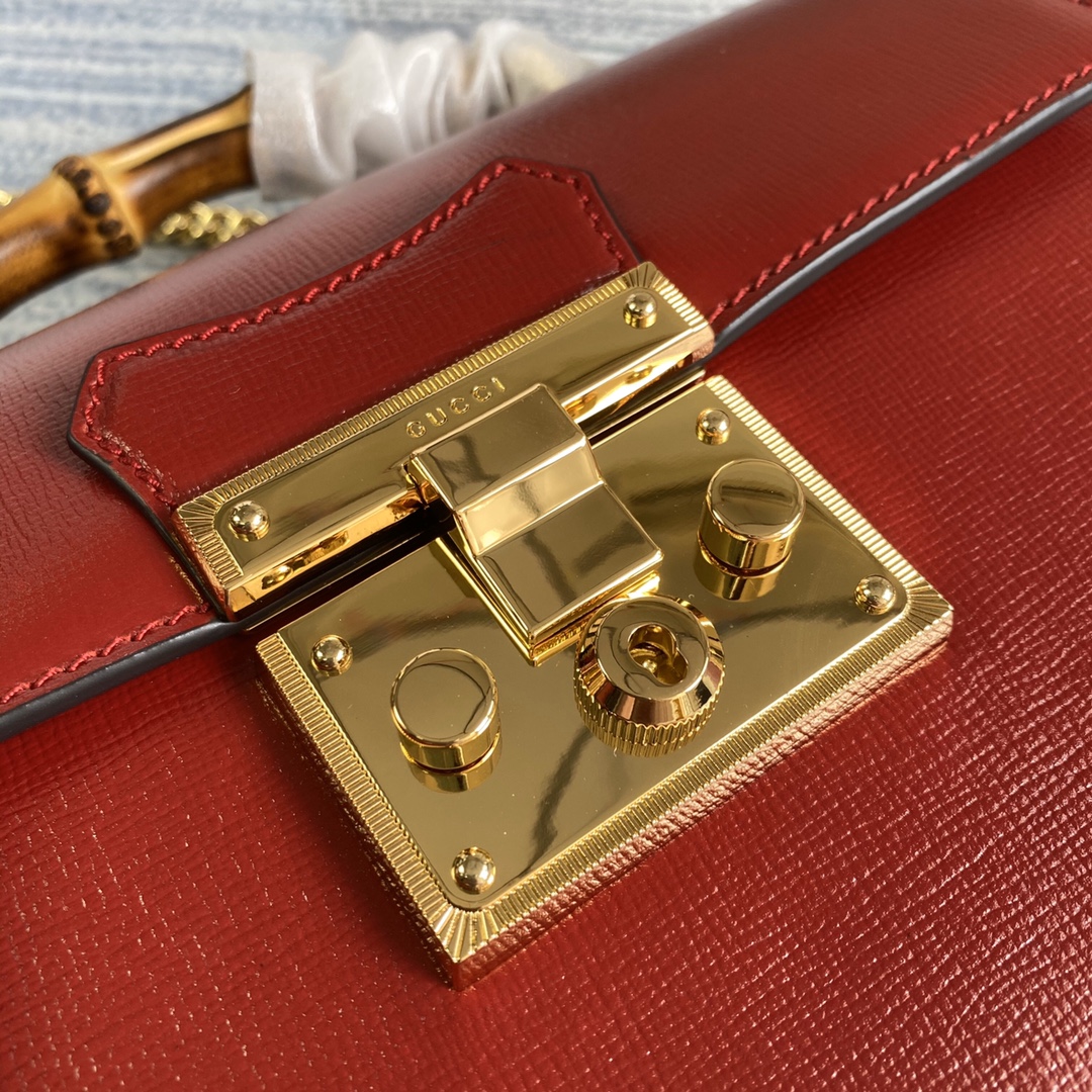 603221 Padlock GG small bamboo shoulder bag, GUCCI Top Handle Bags for Women