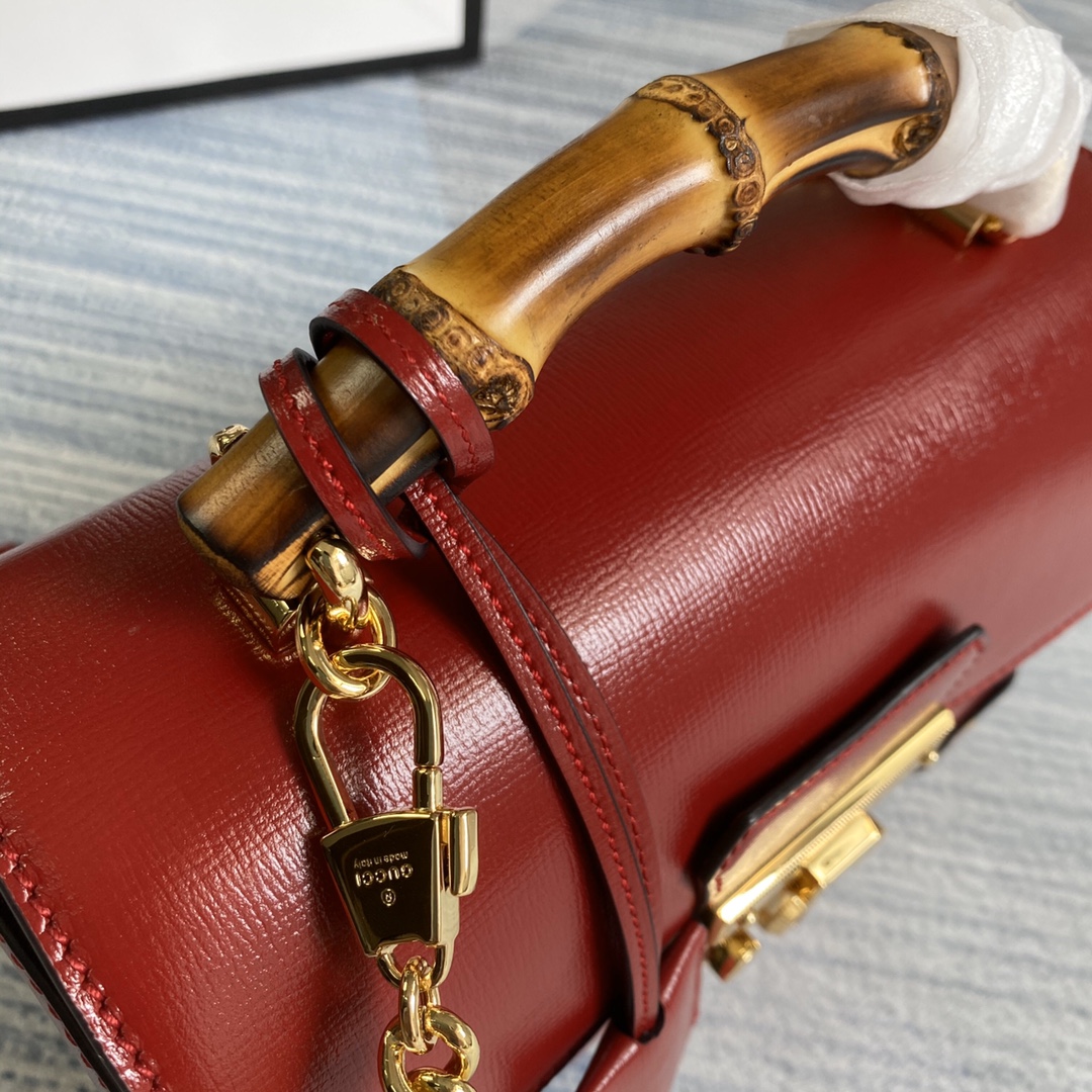 603221 Padlock GG small bamboo shoulder bag, GUCCI Top Handle Bags for Women