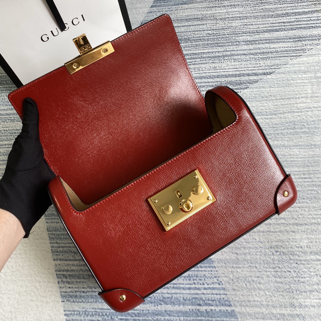 603221 Padlock GG small bamboo shoulder bag, GUCCI Top Handle Bags for Women