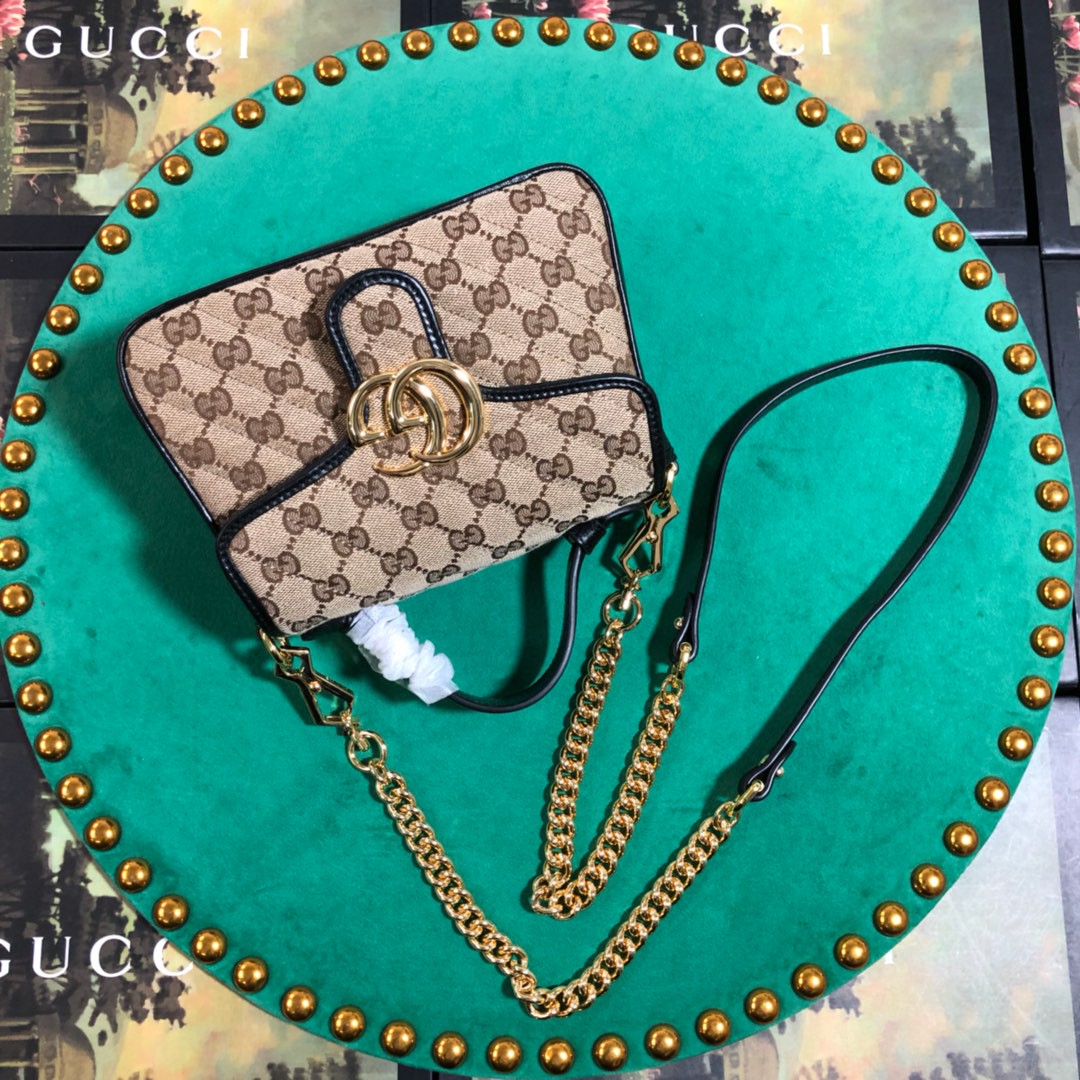 583571 GG Marmont mini top handle bag, GUCCI Women's Top Handles & Boston Bags