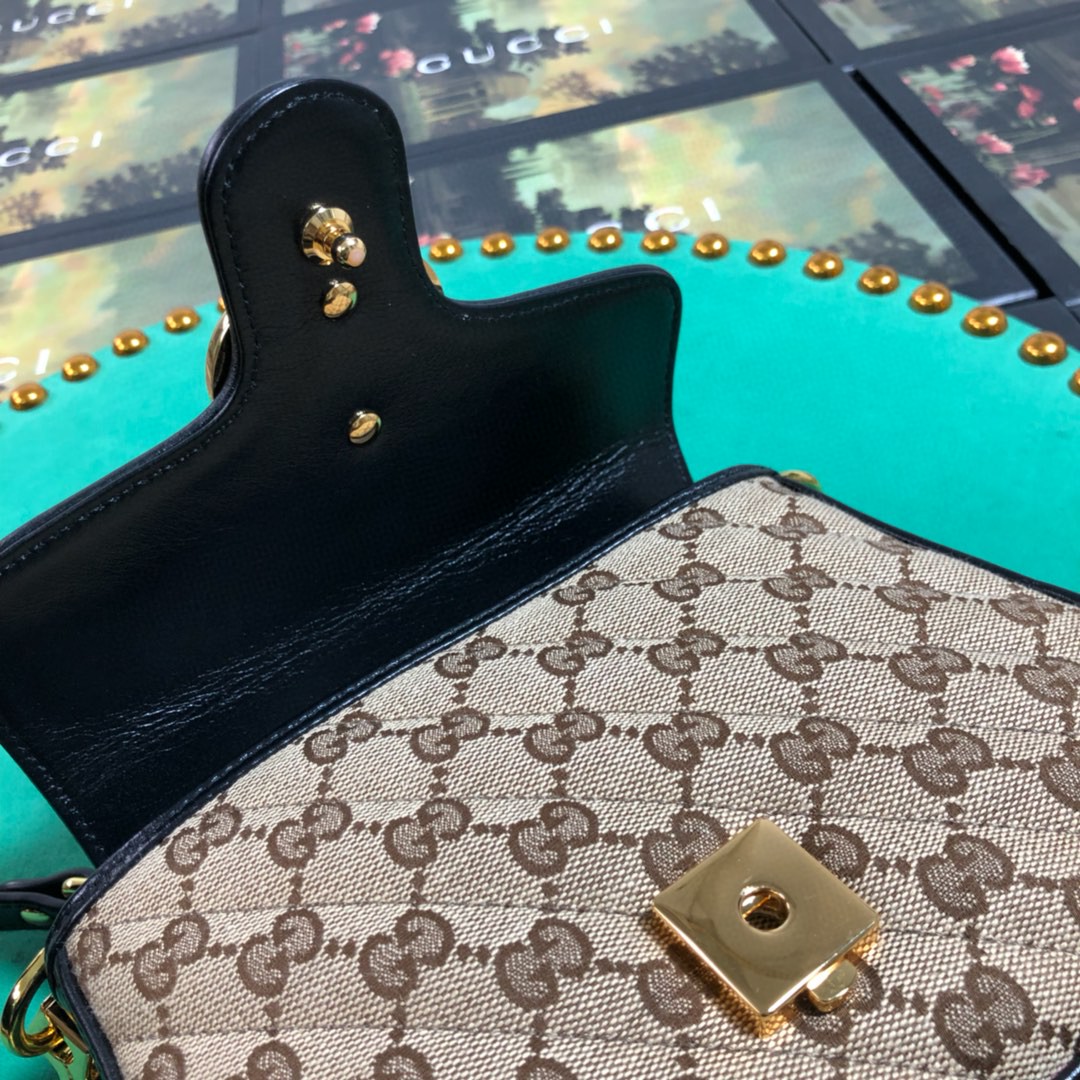 583571 GG Marmont mini top handle bag, GUCCI Women's Top Handles & Boston Bags