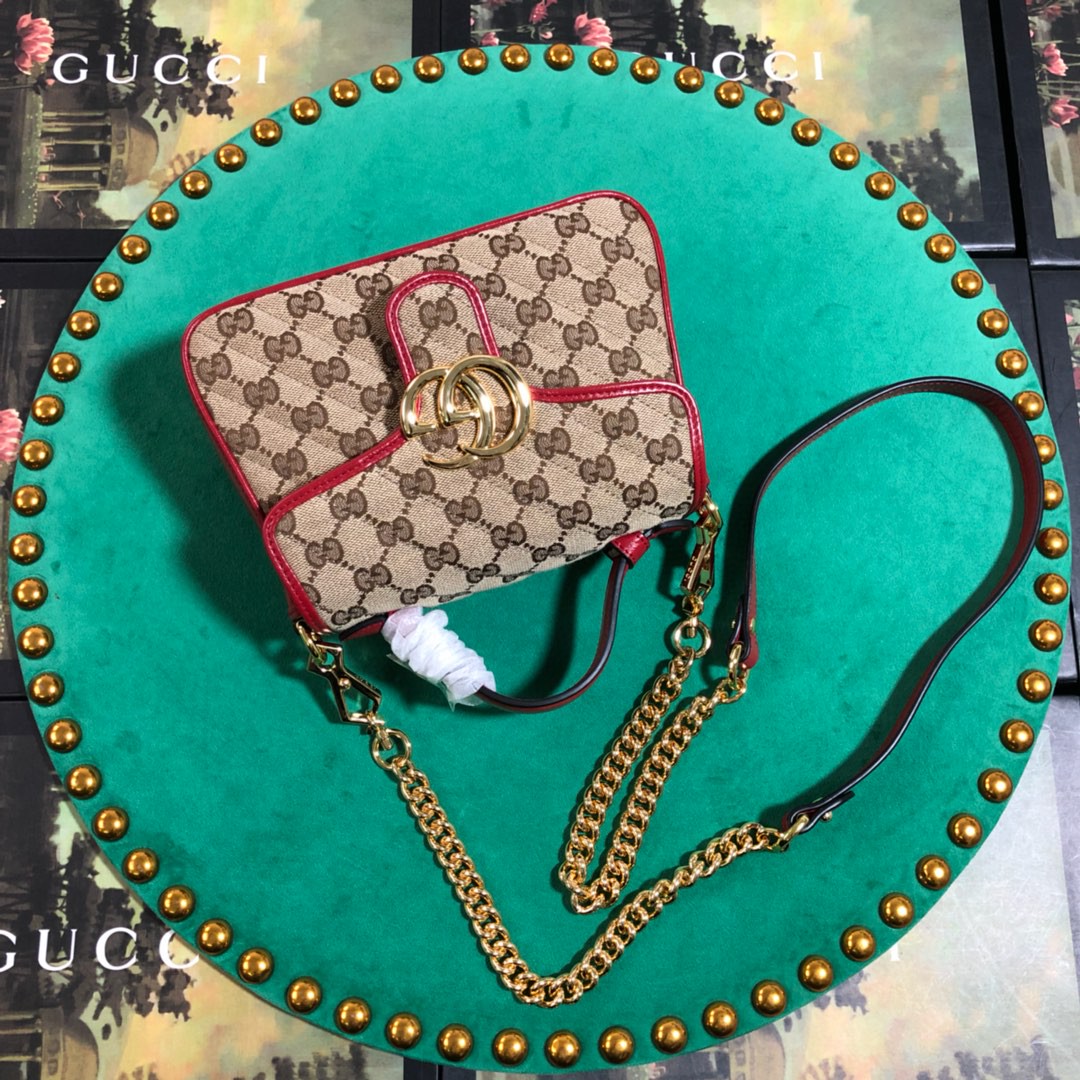 583571 GG Marmont mini top handle bag, GUCCI Women's Top Handles & Boston Bags