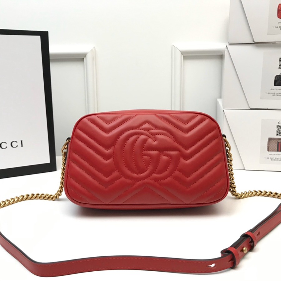 447632 GG Marmont matelassé shoulder bag, Gucci Handbag