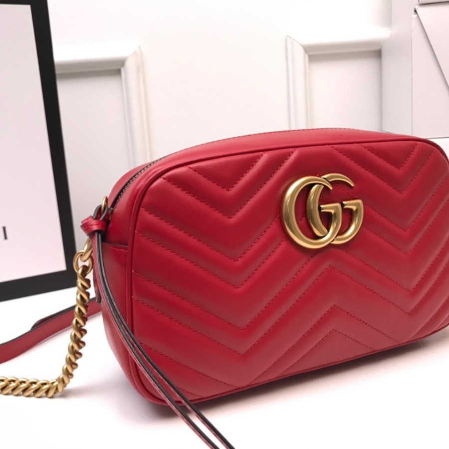 447632 GG Marmont matelassé shoulder bag, Gucci Handbag