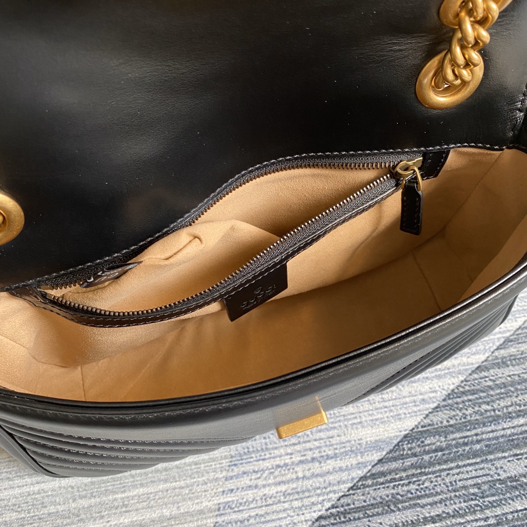 443497 GG Marmont small matelassé shoulder bag, GUCCI SHOULDER BAGS FOR WOMEN