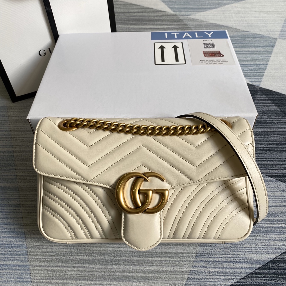 443497 GG Marmont small matelassé shoulder bag, GUCCI SHOULDER BAGS FOR WOMEN