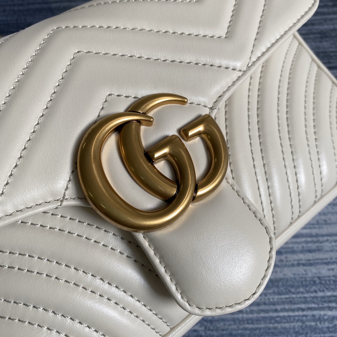 443497 GG Marmont small matelassé shoulder bag, GUCCI SHOULDER BAGS FOR WOMEN