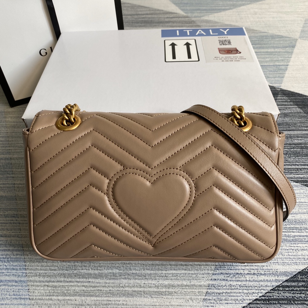 443497 GG Marmont small matelassé shoulder bag, GUCCI SHOULDER BAGS FOR WOMEN