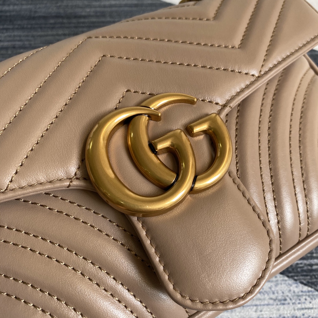 443497 GG Marmont small matelassé shoulder bag, GUCCI SHOULDER BAGS FOR WOMEN