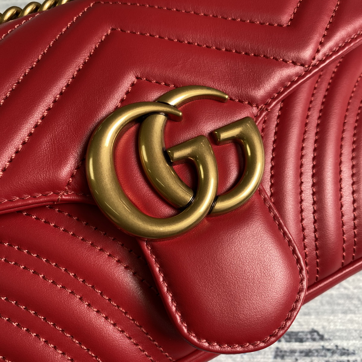 443497 GG Marmont small matelassé shoulder bag, GUCCI SHOULDER BAGS FOR WOMEN