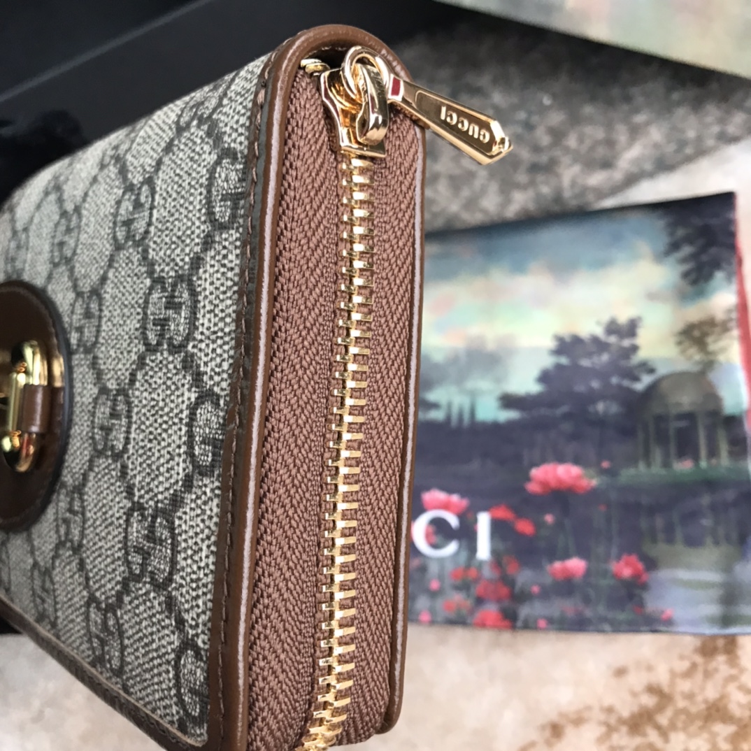 621889 Gucci Horsebit 1955 zip around wallet