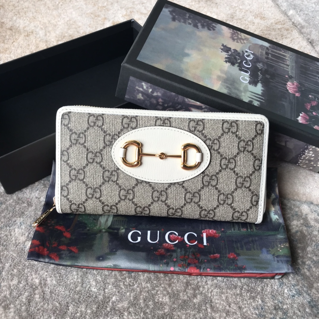 621889 Gucci Horsebit 1955 zip around wallet