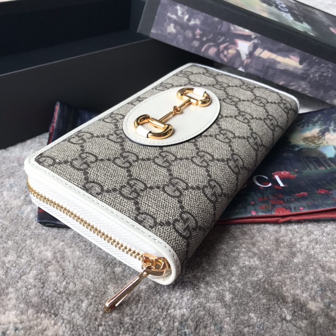 621889 Gucci Horsebit 1955 zip around wallet