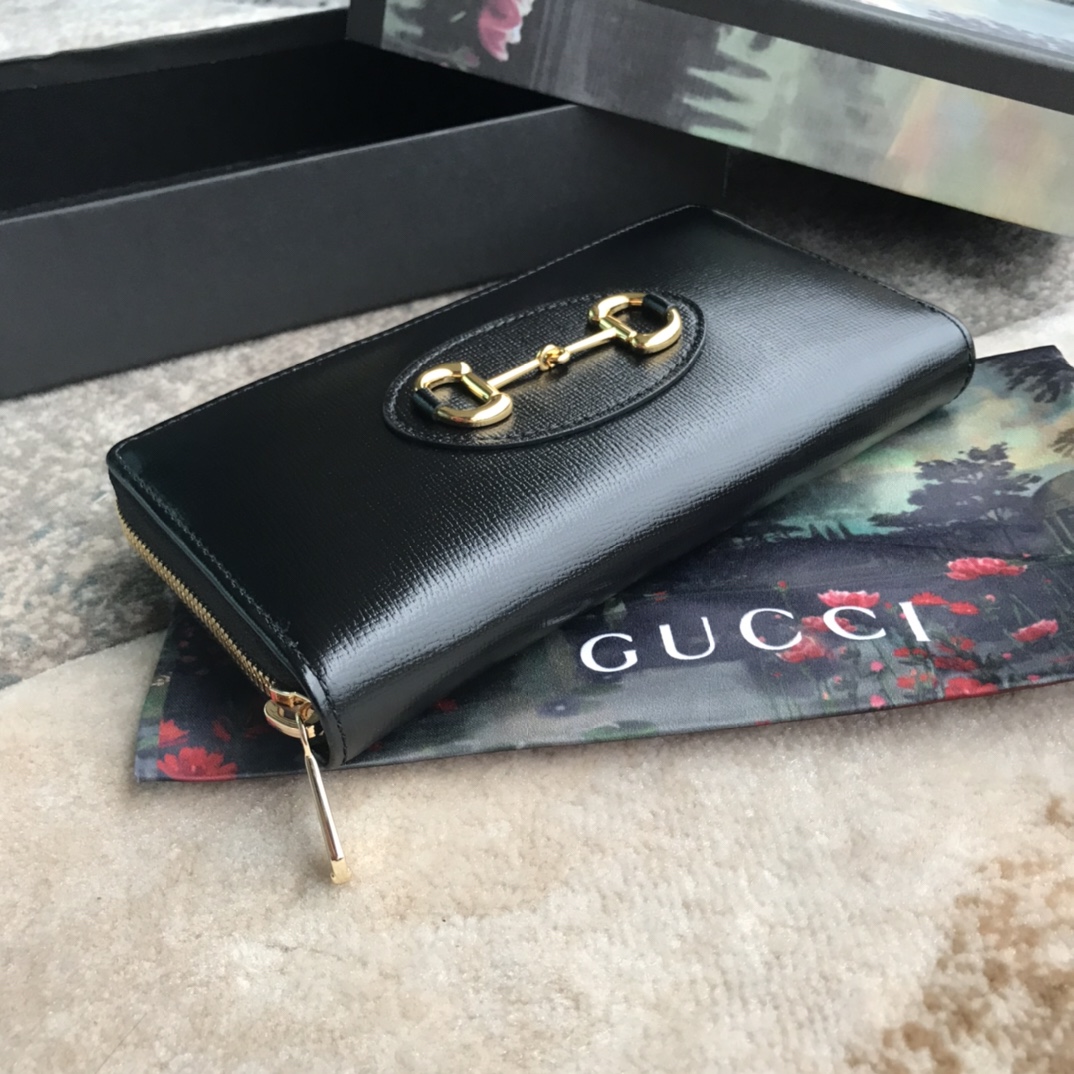 621889 Gucci Horsebit 1955 zip around wallet