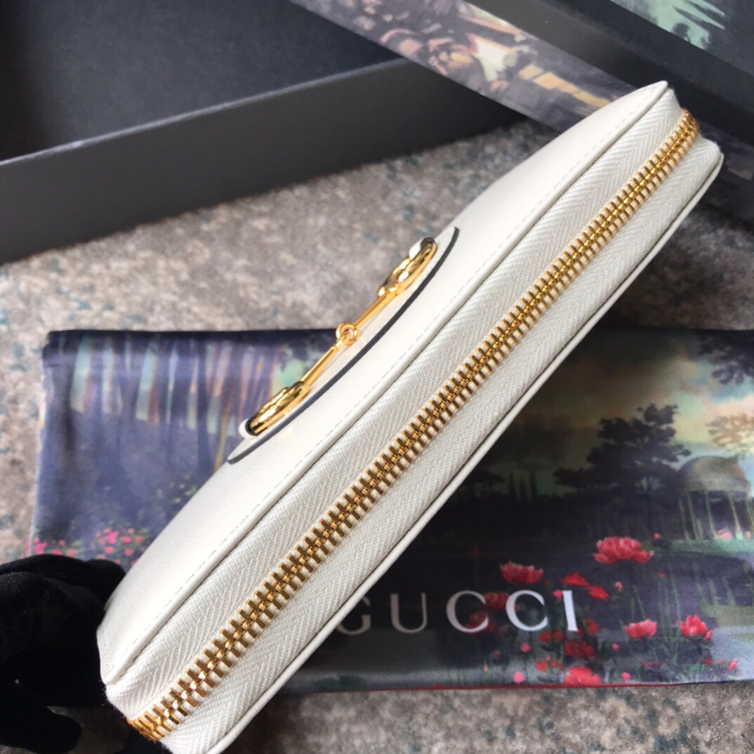 621889 Gucci Horsebit 1955 zip around wallet
