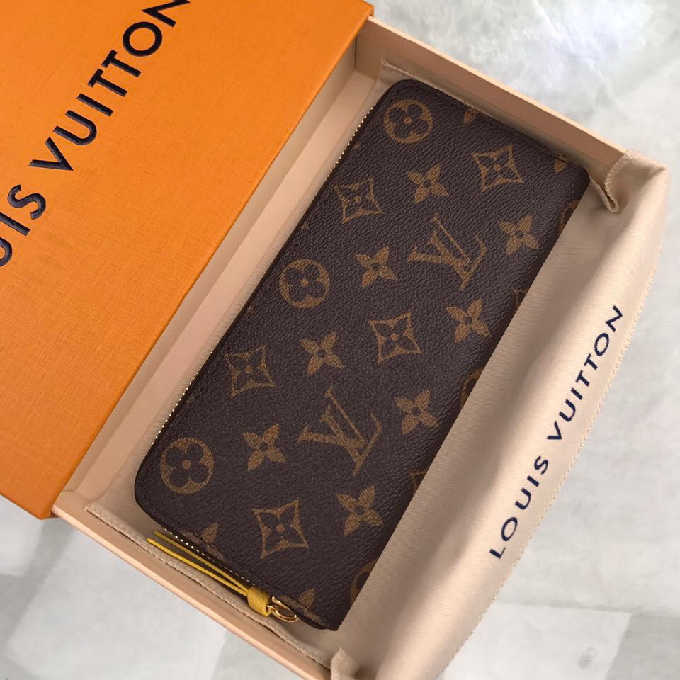 Louis Vuitton LV, M61796, CLEMENCE WALLET, Acid Yellow