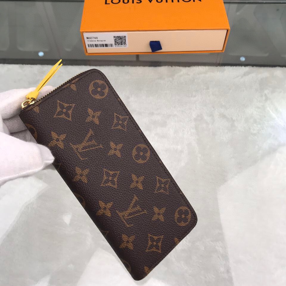 Louis Vuitton LV, M61796, CLEMENCE WALLET, Acid Yellow